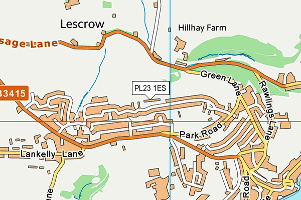 PL23 1ES map - OS VectorMap District (Ordnance Survey)