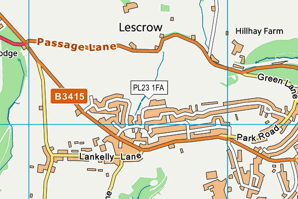 PL23 1FA map - OS VectorMap District (Ordnance Survey)