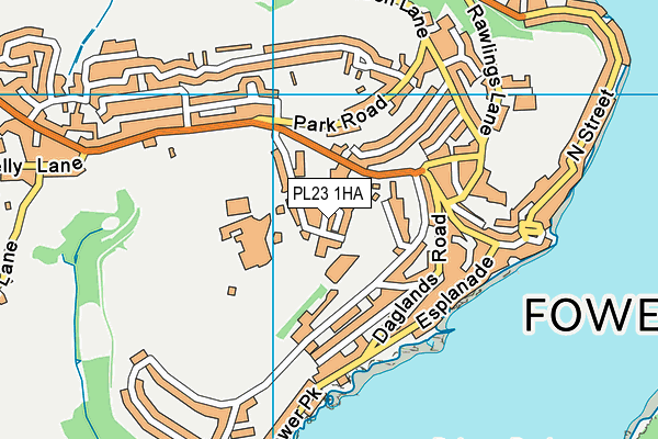 PL23 1HA map - OS VectorMap District (Ordnance Survey)