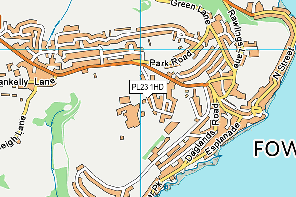 PL23 1HD map - OS VectorMap District (Ordnance Survey)