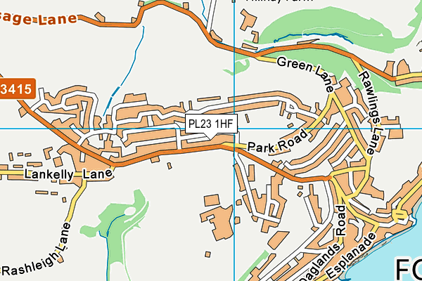 PL23 1HF map - OS VectorMap District (Ordnance Survey)