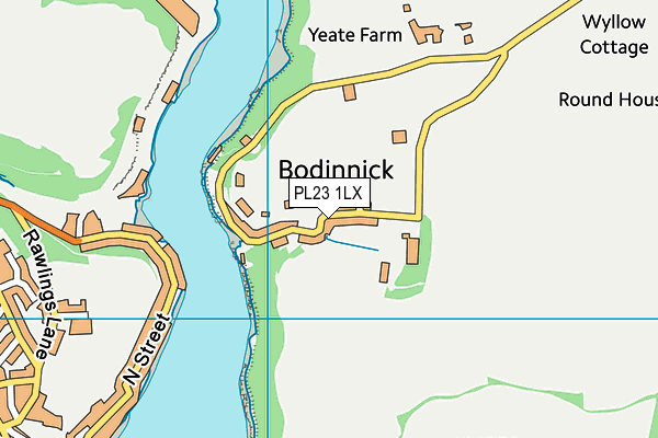 PL23 1LX map - OS VectorMap District (Ordnance Survey)