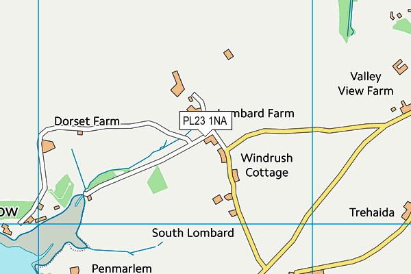 PL23 1NA map - OS VectorMap District (Ordnance Survey)