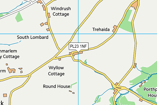 PL23 1NF map - OS VectorMap District (Ordnance Survey)