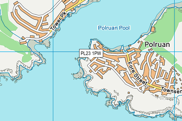 PL23 1PW map - OS VectorMap District (Ordnance Survey)
