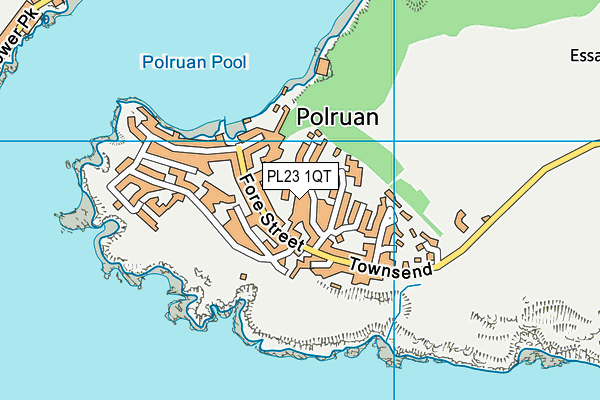 PL23 1QT map - OS VectorMap District (Ordnance Survey)