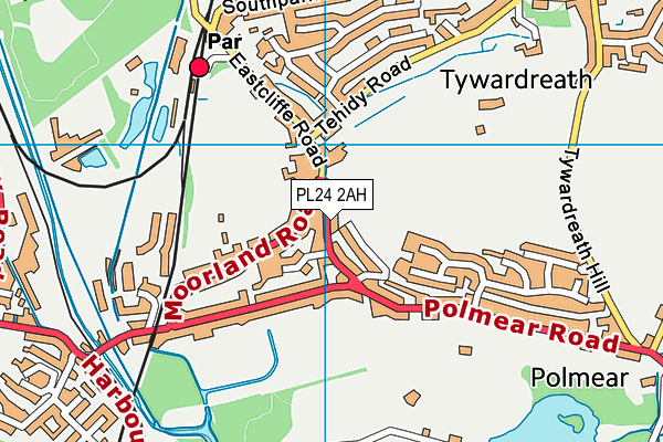 PL24 2AH map - OS VectorMap District (Ordnance Survey)