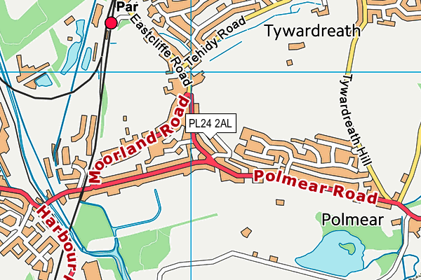 PL24 2AL map - OS VectorMap District (Ordnance Survey)