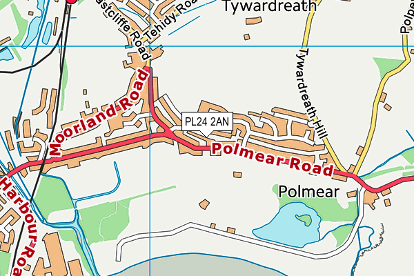 PL24 2AN map - OS VectorMap District (Ordnance Survey)