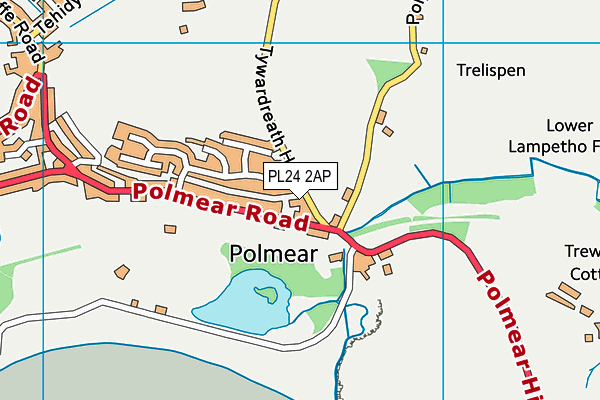 PL24 2AP map - OS VectorMap District (Ordnance Survey)