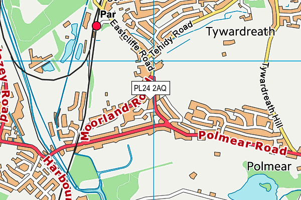 PL24 2AQ map - OS VectorMap District (Ordnance Survey)