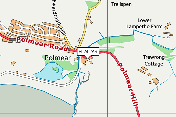 PL24 2AR map - OS VectorMap District (Ordnance Survey)