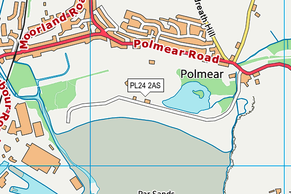 PL24 2AS map - OS VectorMap District (Ordnance Survey)