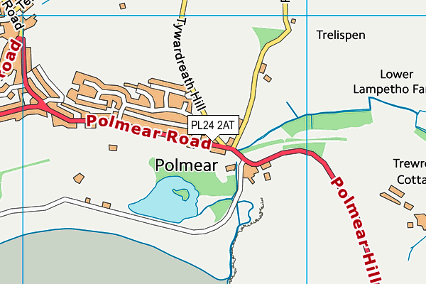 PL24 2AT map - OS VectorMap District (Ordnance Survey)