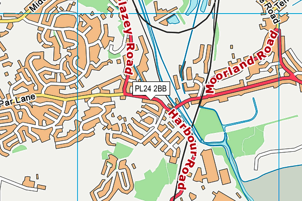 PL24 2BB map - OS VectorMap District (Ordnance Survey)