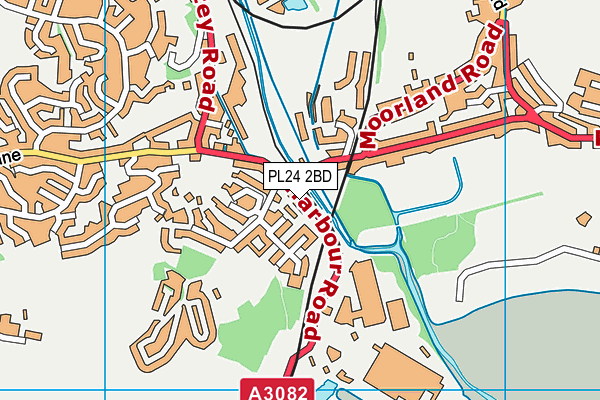 PL24 2BD map - OS VectorMap District (Ordnance Survey)