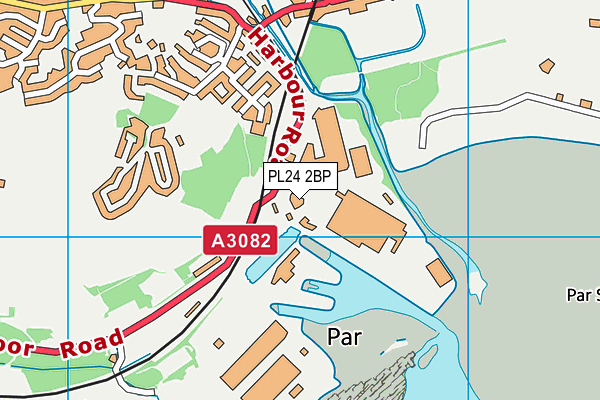 PL24 2BP map - OS VectorMap District (Ordnance Survey)