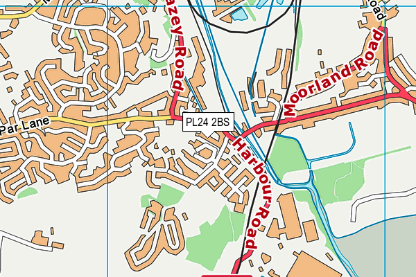 PL24 2BS map - OS VectorMap District (Ordnance Survey)