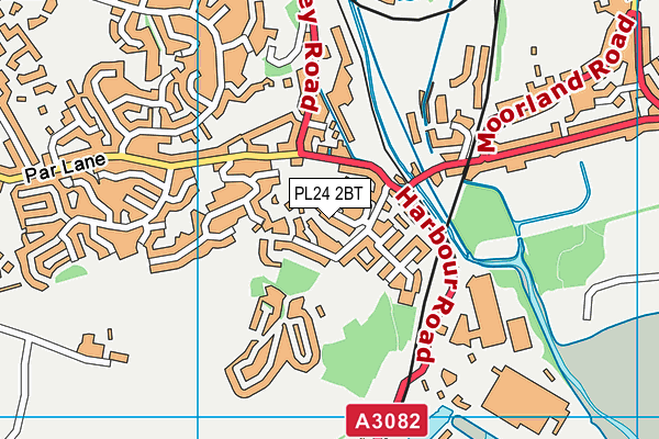 PL24 2BT map - OS VectorMap District (Ordnance Survey)