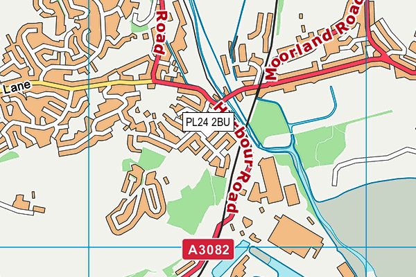 PL24 2BU map - OS VectorMap District (Ordnance Survey)