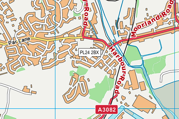 PL24 2BX map - OS VectorMap District (Ordnance Survey)