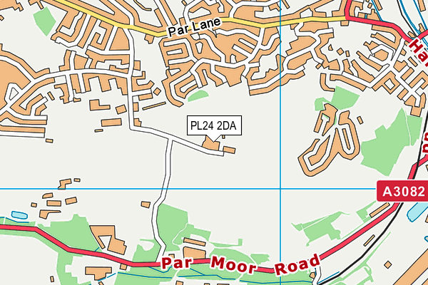 PL24 2DA map - OS VectorMap District (Ordnance Survey)