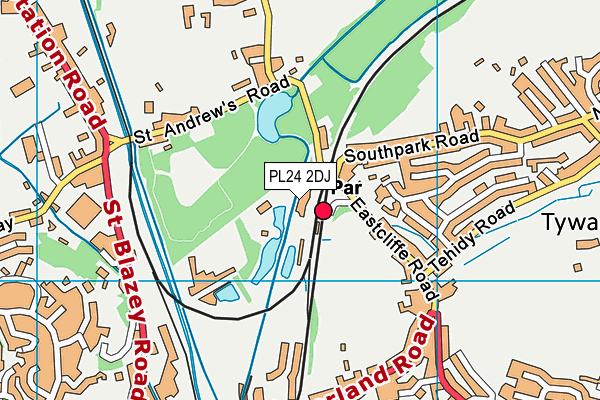 PL24 2DJ map - OS VectorMap District (Ordnance Survey)