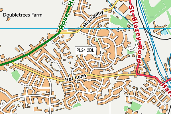 Philip Varcoe Sports Ground map (PL24 2DL) - OS VectorMap District (Ordnance Survey)