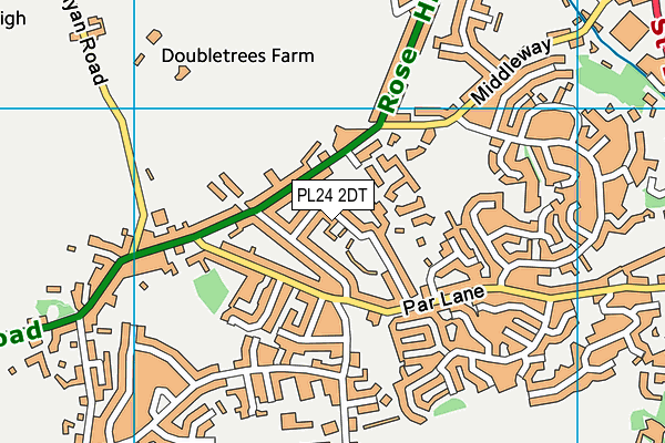 PL24 2DT map - OS VectorMap District (Ordnance Survey)