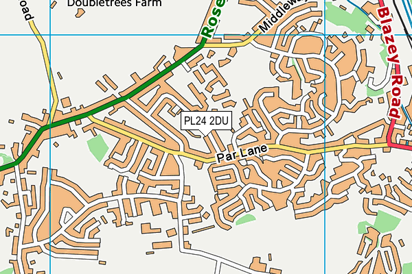 PL24 2DU map - OS VectorMap District (Ordnance Survey)