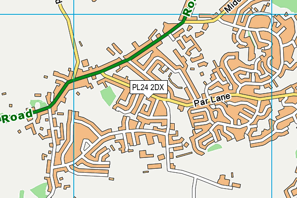 PL24 2DX map - OS VectorMap District (Ordnance Survey)