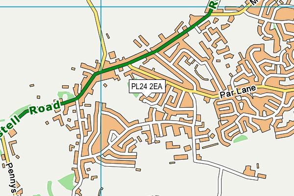 PL24 2EA map - OS VectorMap District (Ordnance Survey)