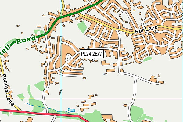 PL24 2EW map - OS VectorMap District (Ordnance Survey)