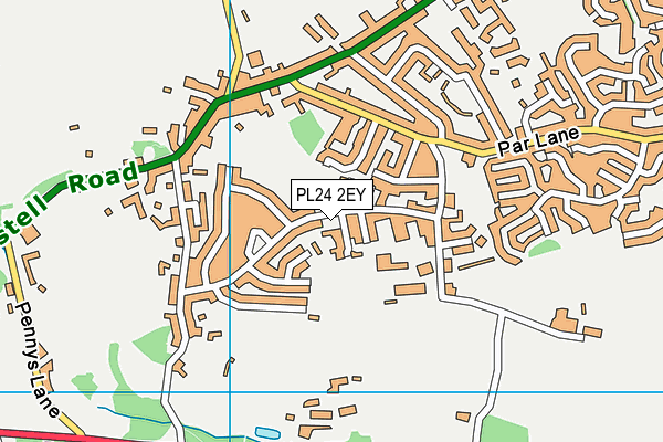 PL24 2EY map - OS VectorMap District (Ordnance Survey)