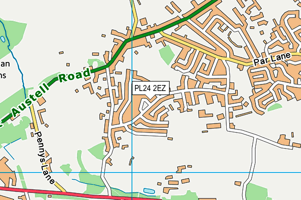 PL24 2EZ map - OS VectorMap District (Ordnance Survey)