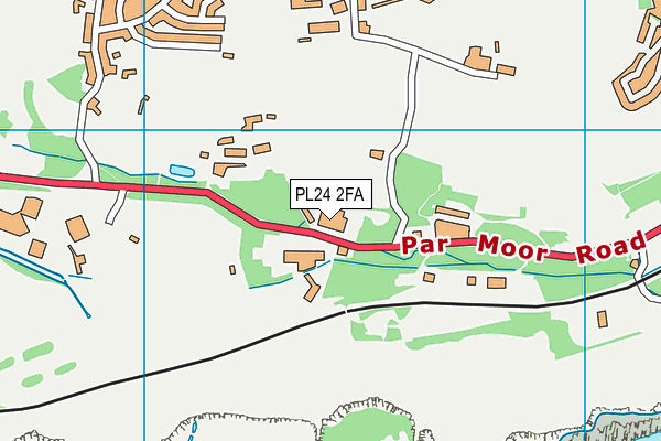 PL24 2FA map - OS VectorMap District (Ordnance Survey)