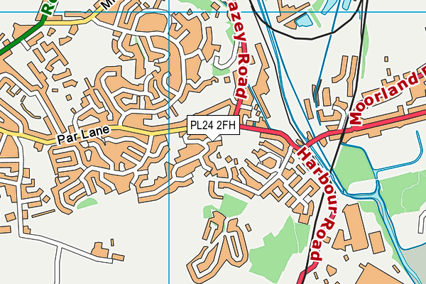 PL24 2FH map - OS VectorMap District (Ordnance Survey)