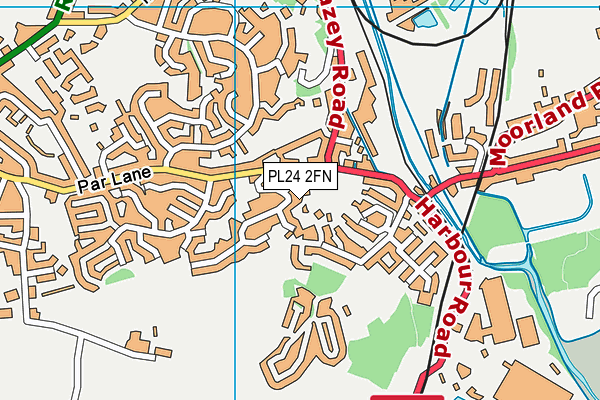 PL24 2FN map - OS VectorMap District (Ordnance Survey)