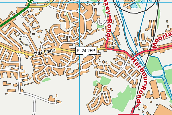 PL24 2FP map - OS VectorMap District (Ordnance Survey)
