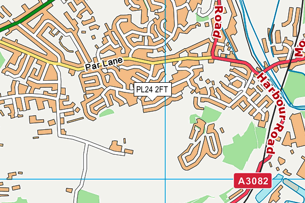 PL24 2FT map - OS VectorMap District (Ordnance Survey)