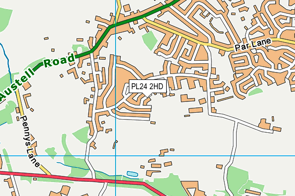 PL24 2HD map - OS VectorMap District (Ordnance Survey)