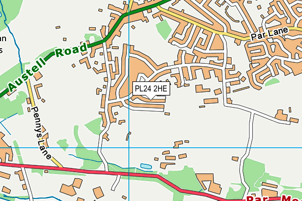 PL24 2HE map - OS VectorMap District (Ordnance Survey)