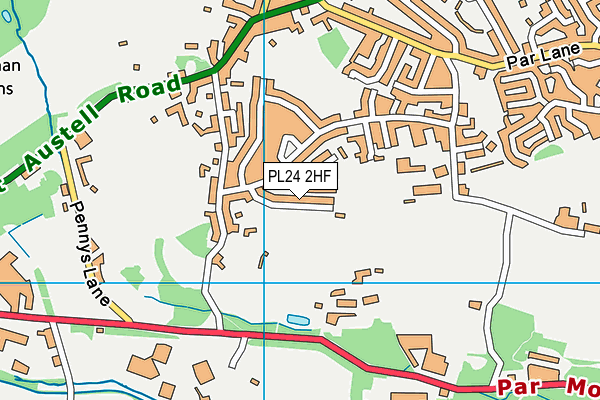 PL24 2HF map - OS VectorMap District (Ordnance Survey)