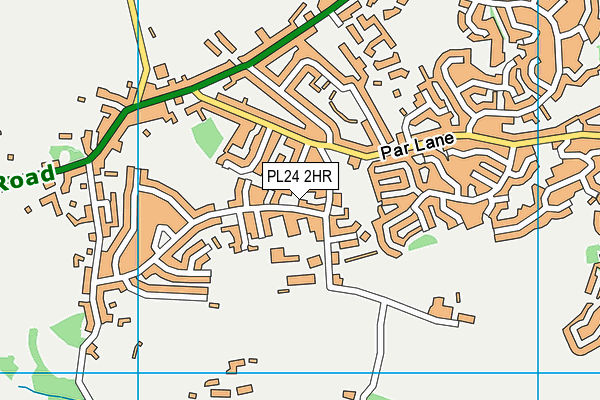PL24 2HR map - OS VectorMap District (Ordnance Survey)