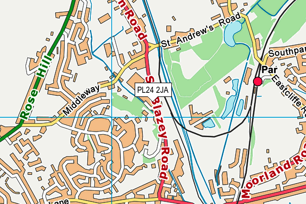 PL24 2JA map - OS VectorMap District (Ordnance Survey)