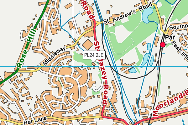 PL24 2JE map - OS VectorMap District (Ordnance Survey)
