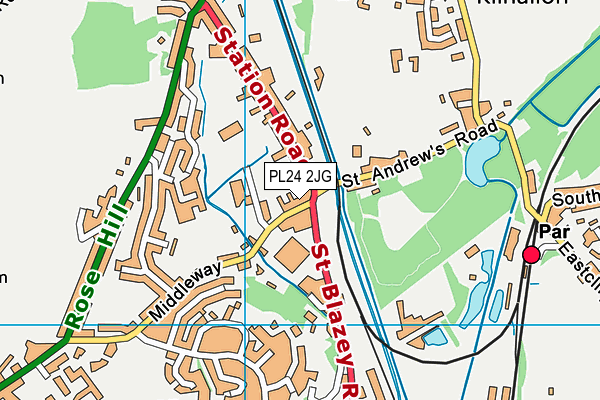 PL24 2JG map - OS VectorMap District (Ordnance Survey)