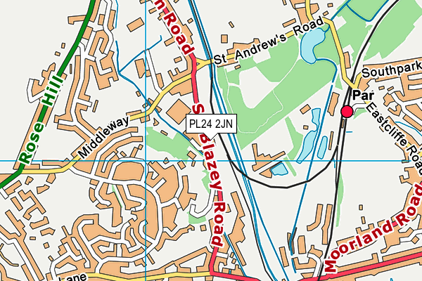 PL24 2JN map - OS VectorMap District (Ordnance Survey)