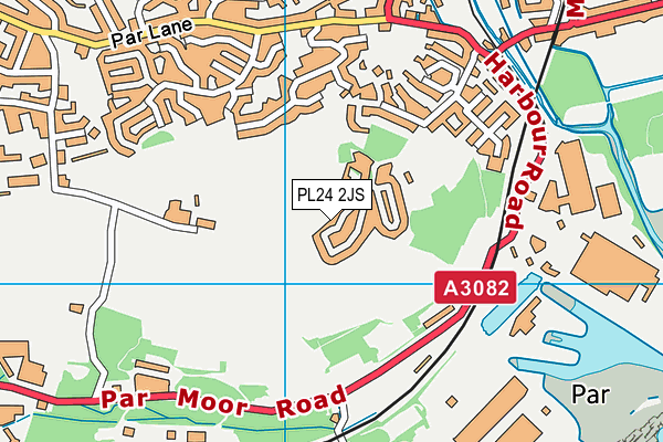 PL24 2JS map - OS VectorMap District (Ordnance Survey)