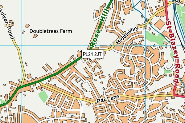 PL24 2JT map - OS VectorMap District (Ordnance Survey)